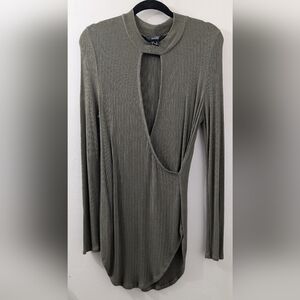 Society Olive Green Ribbed Bodysuit